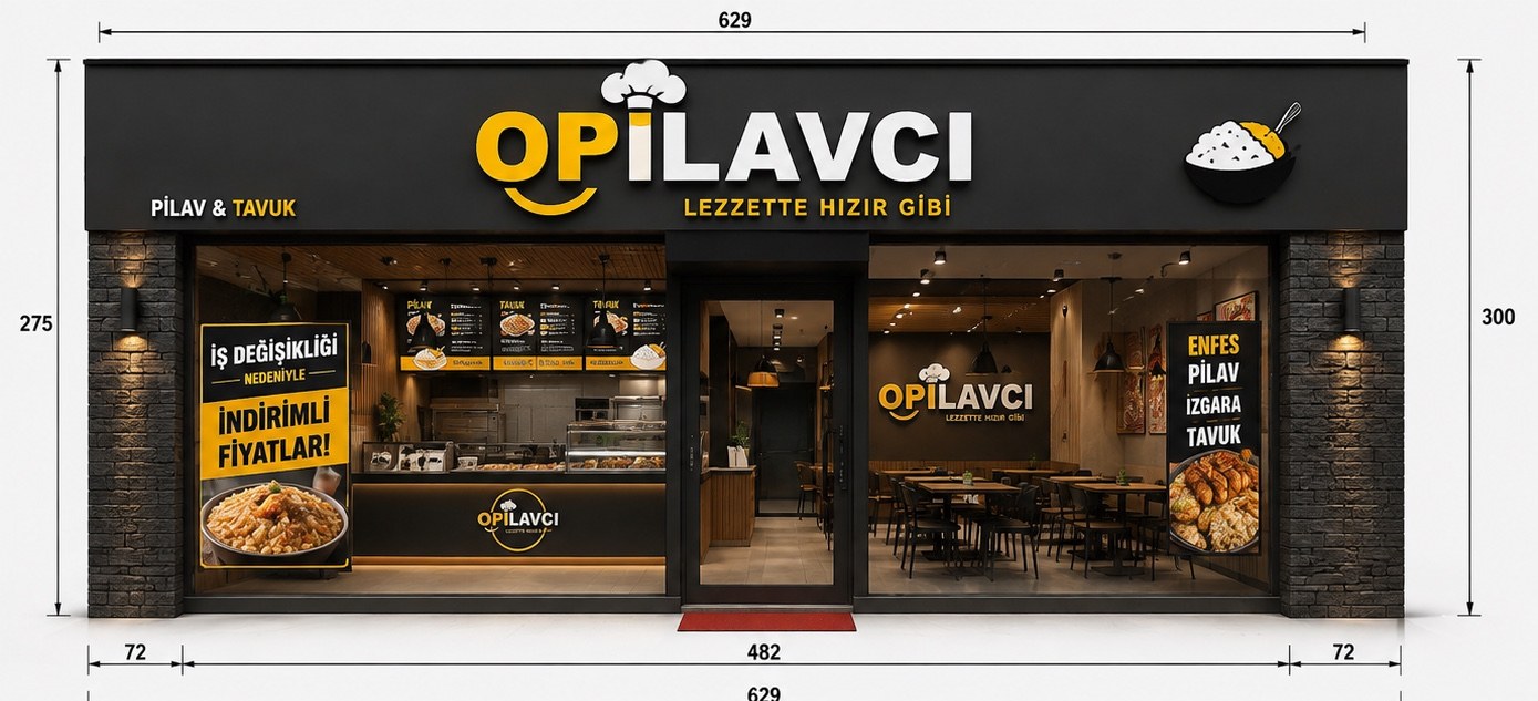 OPİLAVCI yeni mağaza dış cephe konsepti